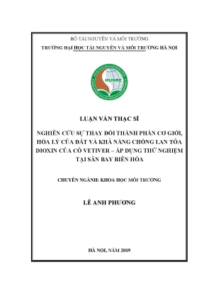 Nghiên cứu thay đổi cơ giới hóa lý đất và khả năng chống
