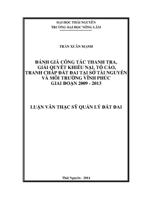Đánh Giá Công Tác Thanh Tra Giải Quyết Khiếu Nại, Tố Cáo 