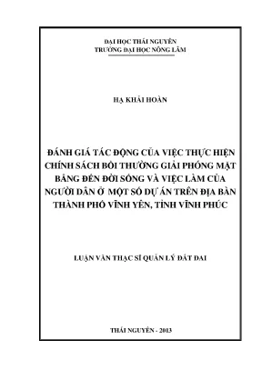 Đánh giá tác động chính sách bồi thường giải phóng mặt
