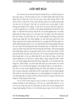 Luận Văn Thạc Sĩ: Tổ Chức Công Tác Kế Toán Bán Hàng &