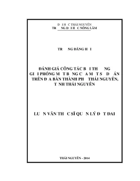 Đánh Giá Công Tác Bồi Thường Giải Phóng Mặt Bằng Tại