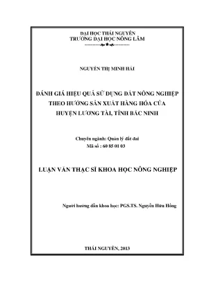 Đánh giá hiệu quả sử dụng đất nông nghiệp theo hướng sản