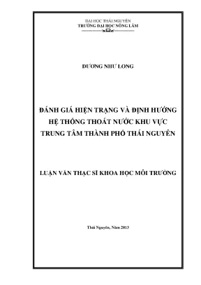 Đánh giá hiện trạng và định hướng hệ thống thoát nước