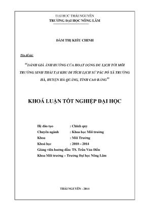 Đánh giá ảnh hưởng du lịch tới môi trường sinh thái tại