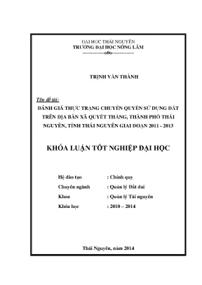 Đánh giá thực trạng chuyển quyền sử dụng đất tại xã
