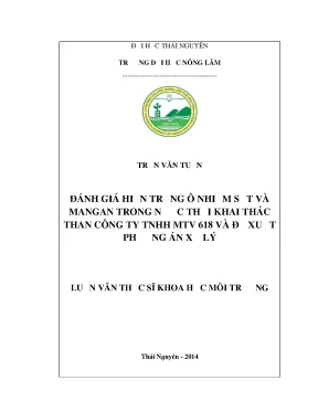 Đánh giá ô nhiễm sắt và mangan trong nước thải khai thác