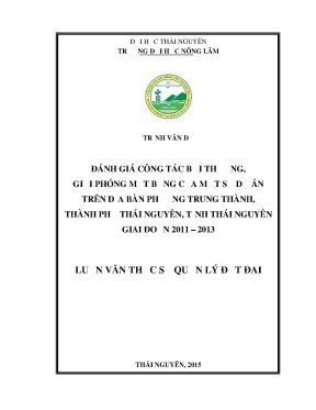 Đánh Giá Công Tác Bồi Thường Giải Phóng Mặt Bằng Tại