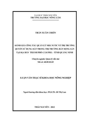 Đánh Giá Quản Lý Nhà Nước Về Thị Trường Quyền Sử Dụng