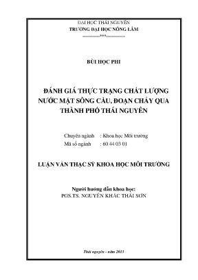 Đánh Giá Chất Lượng Nước Mặt Sông Cầu Đoạn Chảy Qua