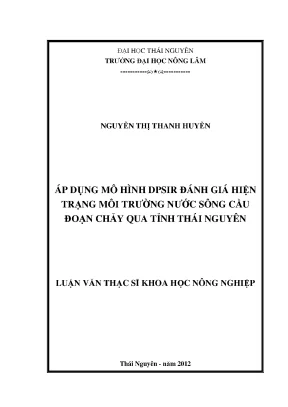 Luận Văn Thạc Sĩ: Đánh Giá Hiện Trạng Môi Trường Nước