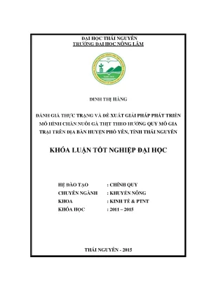 Đánh Giá & Giải Pháp Phát Triển Mô Hình Nuôi Gà Thịt Quy