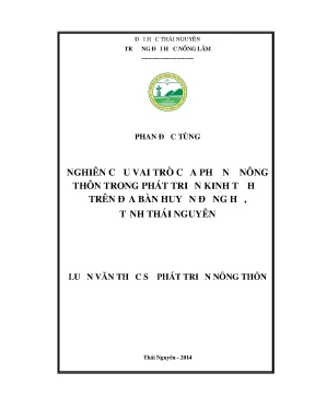 Vai trò của phụ nữ nông thôn trong phát triển kinh tế hộ
