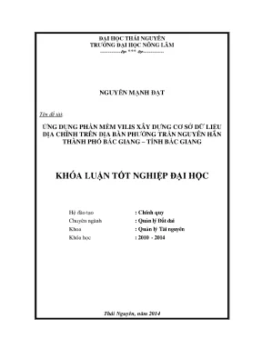 Luận Văn Thạc Sĩ: Ứng Dụng Phần Mềm Vilis Xây Dựng Cơ Sở