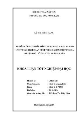 Giải pháp tiêu thụ sản phẩm cho trang trại chăn nuôi tại