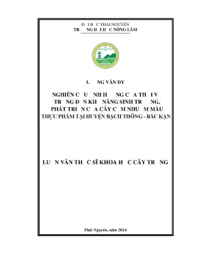 Nghiên cứu ảnh hưởng thời vụ trồng đến sinh trưởng cây