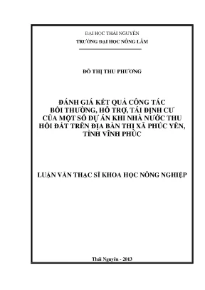 Đánh giá hiệu quả bồi thường và tái định cư tại Phúc