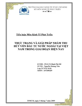 Thu hút vốn đầu tư nước ngoài tại Việt Nam: Xu hướng