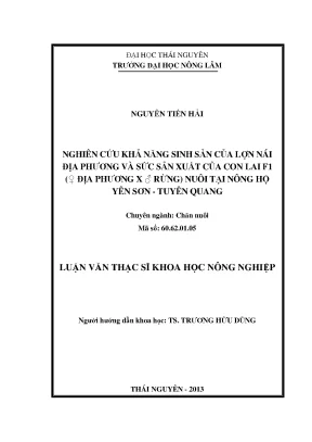 Nghiên cứu khả năng sinh sản lợn nái địa phương và sức