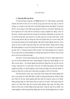 Nâng cao chất lượng quản trị tài chính tại Công ty Xăng 