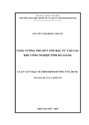 Tăng cường thu hút đầu tư vào khu công nghiệp Hà Giang