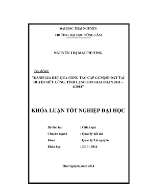 Đánh Giá Kết Quả Cấp Giấy Chứng Nhận Quyền Sử Dụng Đất