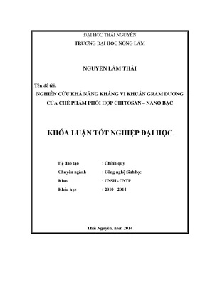 Nghiên cứu khả năng kháng vi khuẩn gram dương của
