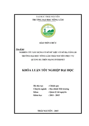 Nghiên cứu cơ sở dữ liệu 3D cho quảng bá hạ tầng tại Đại