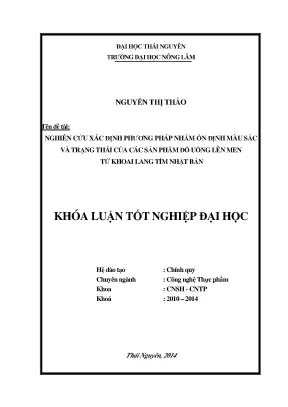 Phương Pháp Ổn Định Màu Sắc Và Trạng Thái Đồ Uống Lên