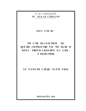 Thực Trạng và Định Hướng Quy Hoạch Phát Triển Điểm Dân