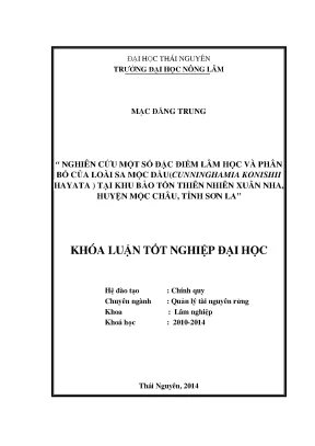 Nghiên cứu đặc điểm lâm học và phân bố sa mộc dầu