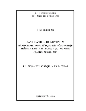 Đánh giá vi phạm hành chính trong sử dụng đất nông