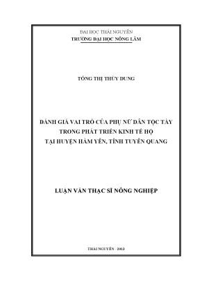 Vai trò của phụ nữ dân tộc Tày trong phát triển kinh tế