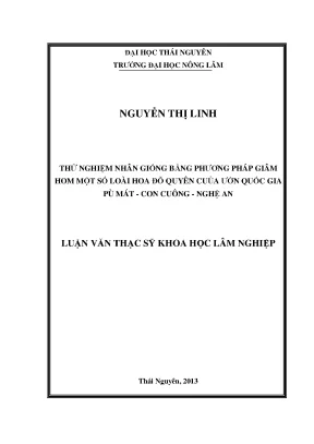 Thử Nghiệm Nhân Giống Hoa Đỗ Quyên Bằng Phương Pháp Giâm