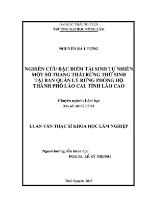Nghiên cứu đặc điểm tái sinh tự nhiên và trạng thái rừng