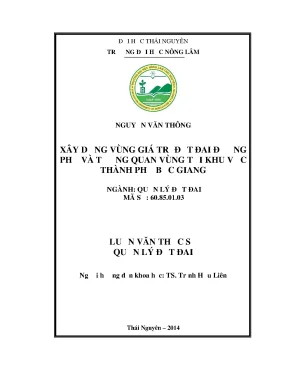 Luận Văn Thạc Sĩ: Xây Dựng Vùng Giá Trị Đất Đai Đường