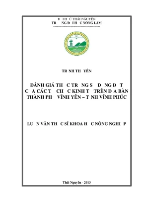 Đánh Giá Thực Trạng Sử Dụng Đất Của Các Tổ Chức Kinh Tế