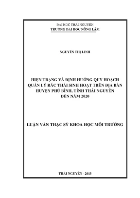 Hiện Trạng và Định Hướng Quy Hoạch Quản Lý Rác Thải Sinh