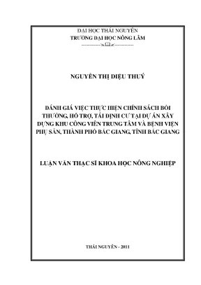 Đánh Giá Chính Sách Bồi Thường Tái Định Cư Dự Án Công
