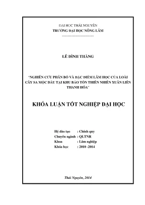 Nghiên cứu phân bố và đặc điểm lâm học cây sa mộc dầu 