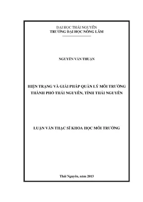 Luận Văn Thạc Sĩ: Hiện Trạng Và Giải Pháp Quản Lý Môi