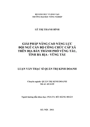 Nâng cao năng lực cán bộ công chức cấp xã tại Vũng Tàu -