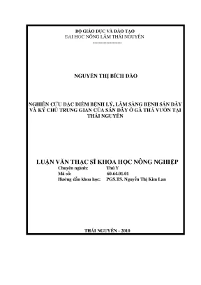 Nghiên cứu đặc điểm bệnh lý lâm sàng sán dây và ký chủ