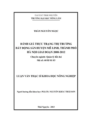 Đánh giá thị trường bất động sản huyện Mê Linh giai đoạn