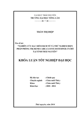 Nghiên cứu dịch tễ và biện pháp phòng trị bệnh care