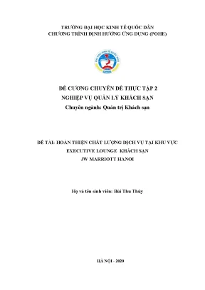 Luận Văn Tốt Nghiệp: Đánh Giá Chất Lượng Dịch Vụ 