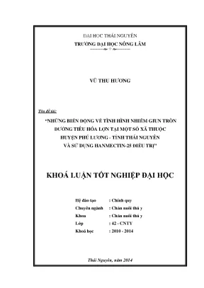 Nghiên cứu biến động nhiễm giun tròn ở lợn tại Phú