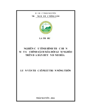 Nghiên cứu thực trạng chính sách xóa đói giảm nghèo tại