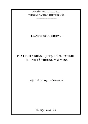 Luận Văn Tốt Nghiệp: Phát Triển Nhân Lực Tại Công Ty