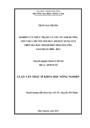 Nghiên cứu thực trạng và yếu tố ảnh hưởng chuyển đổi mục