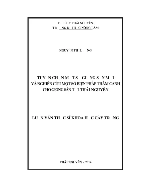 Nghiên cứu và tuyển chọn giống sắn mới cùng biện pháp